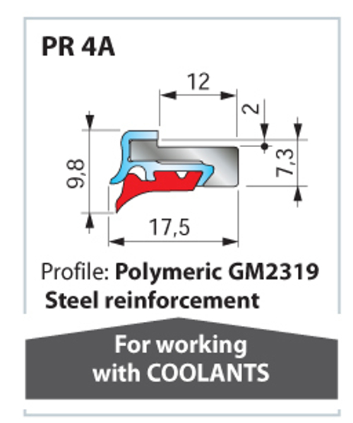 Скребок грязесъемник PR4A (1000 mm). Полиуретан красный