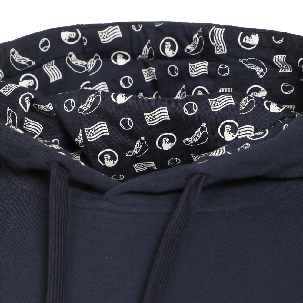 Мужская кофта теннисная Quiet Please New York Skyline Hoody Men - Blue, Yellow