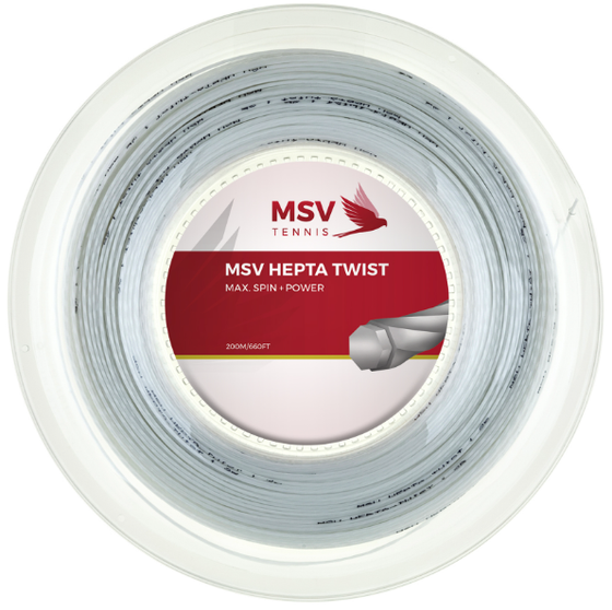Теннисная струна MSV Hepta Twist WH - 1.25 Reel (200м), арт. 4015