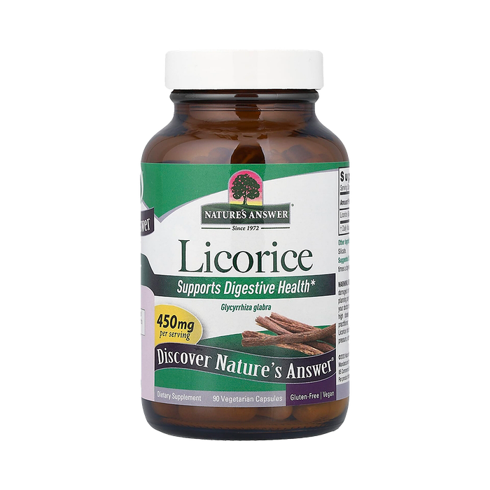 Корень солодки, Licorice Root, Nature's Answer, 90 вегетарианских капсул