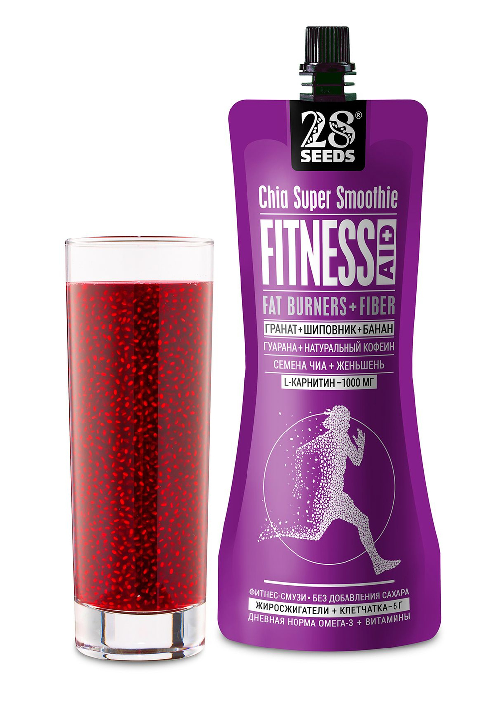 Ассорти Супер-смузи Чиа 28SEEDS 9шт: БЬЮТИ, ФИТНЕС, ДЕТОКС, смузи без сахара, пп