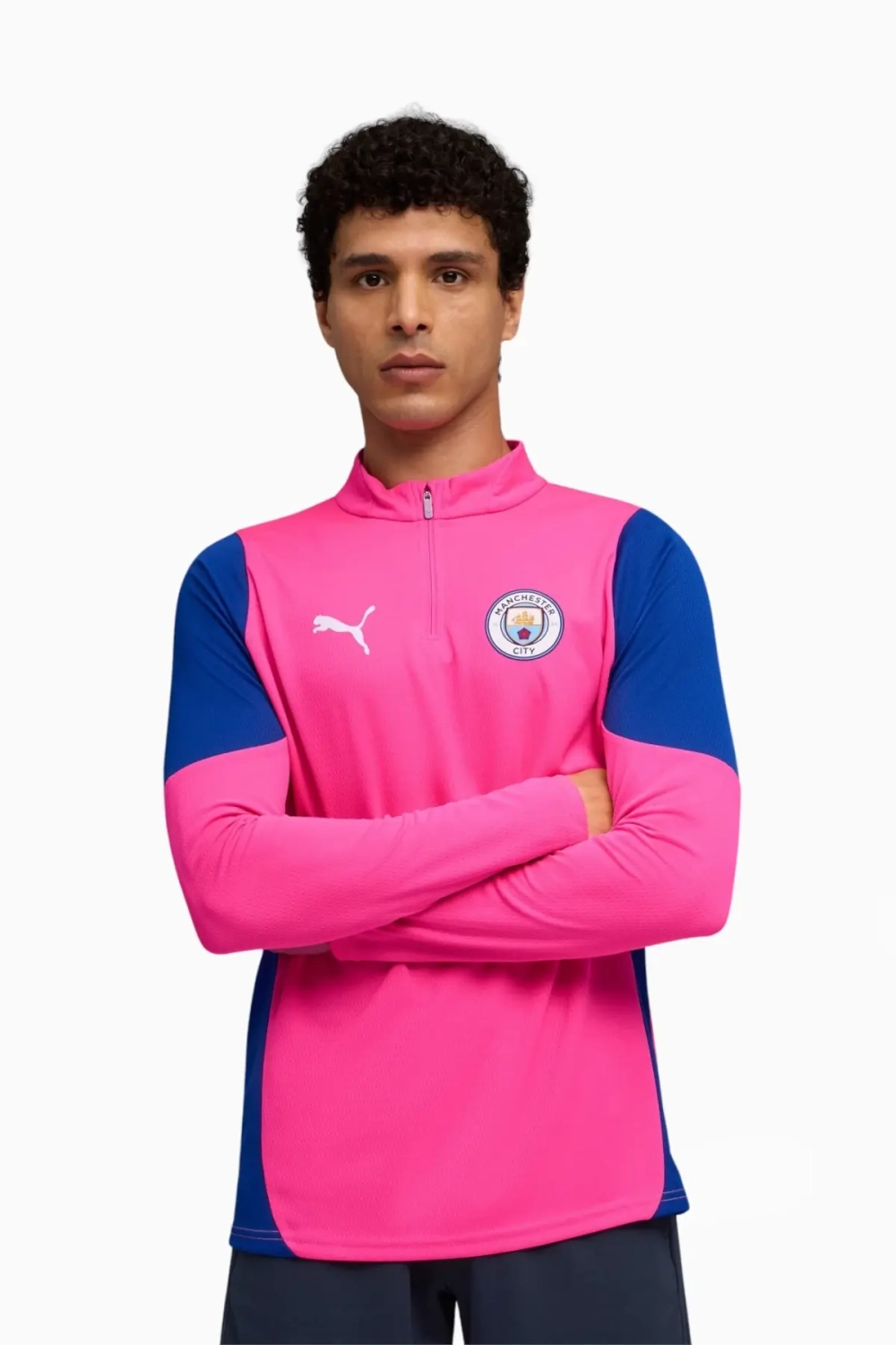 Кофта Puma Manchester City 25/26 Training 1/4 Zip Top - розовый