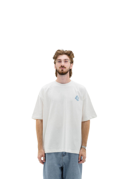 Футболка UNIFORM Heavy Bubble молочный/голубой