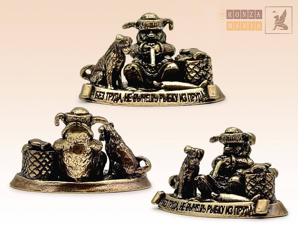 фигурка Рыбак - Без труда не вытащишь рубку из пруда