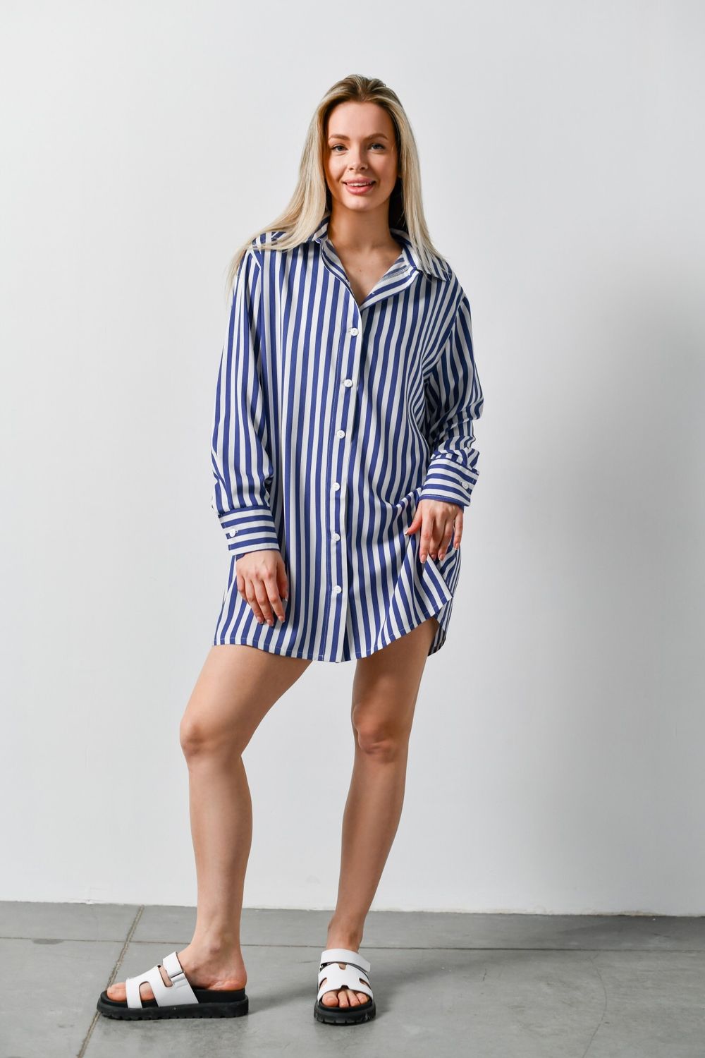 Блузка (рубашка) Тропический рай-2 Виотекс СИНИЙ