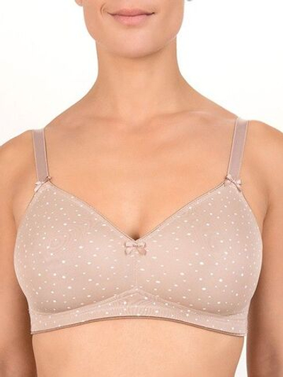 Бескаркасный бюстгальтер в мелкий горох (Размер: 80D) (Цвет: кофейный)