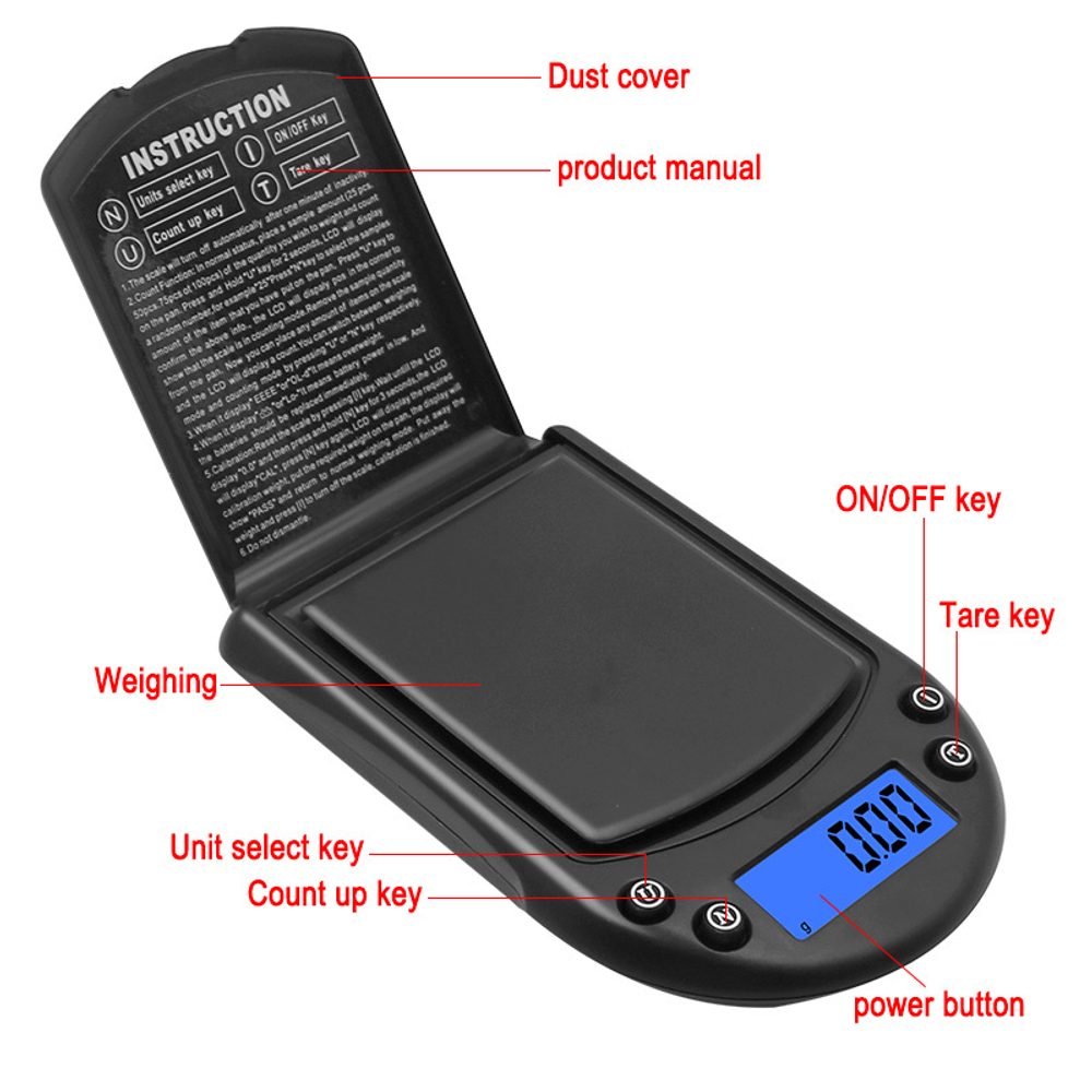 Весы ювелирные Pocket scale P071 (от 0.01гр до 500гр)