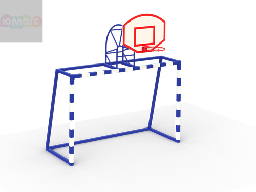Ворота минифутбольные  с баскетбольным кольцом 0758