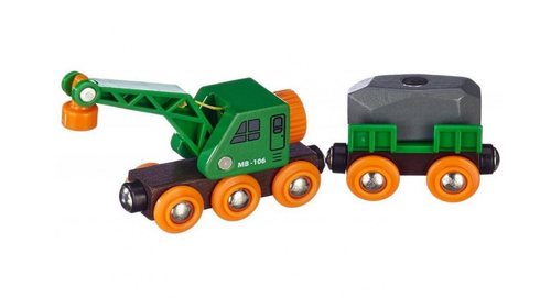 BRIO Вагон-подъёмный кран, 4 элемента