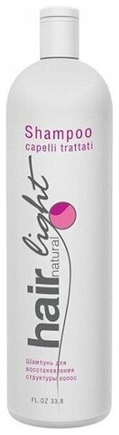 HC HAIR LIGHT Шампунь для восстановл структуры волос 1000мл "Hair Natural Light Shampoo Capelli Trattati"