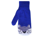 Варежки "Бельчонок" синий/джинс/белый р.14, 1 шт.