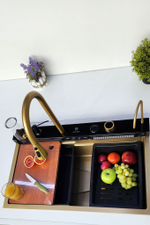 Многофункциональная кухонная мойка из нержавеющей стали BZ9951JS цвета Золотой