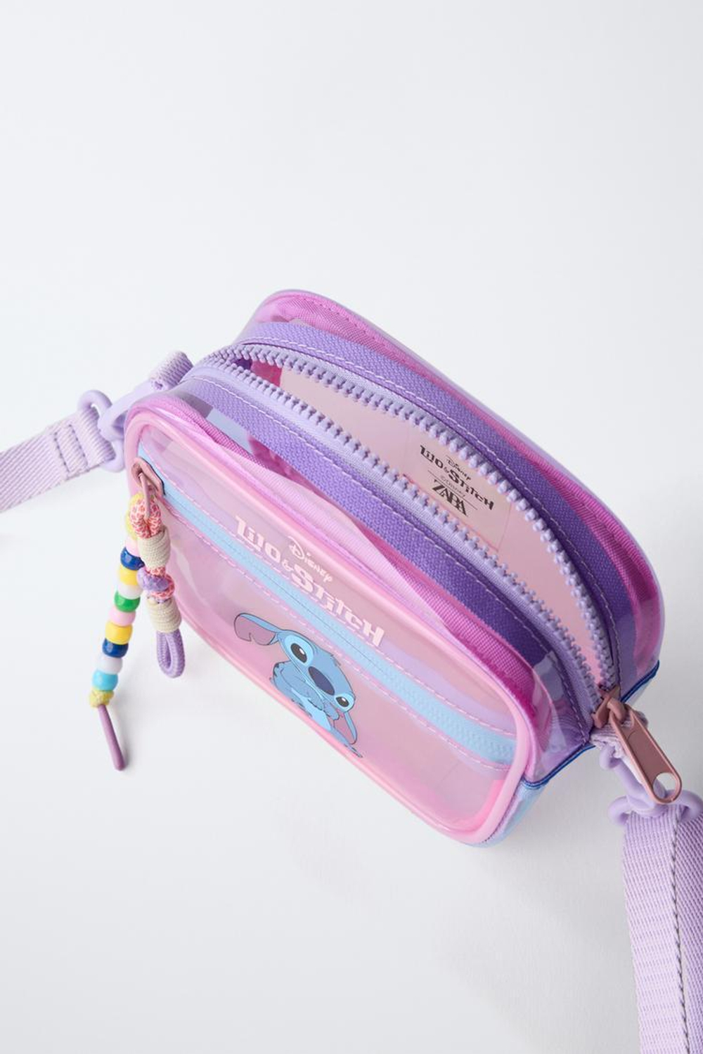 ZARA ВИНИЛОВАЯ СУМКА LILO & STITCH © DISNEY, РОЗОВЫЙ