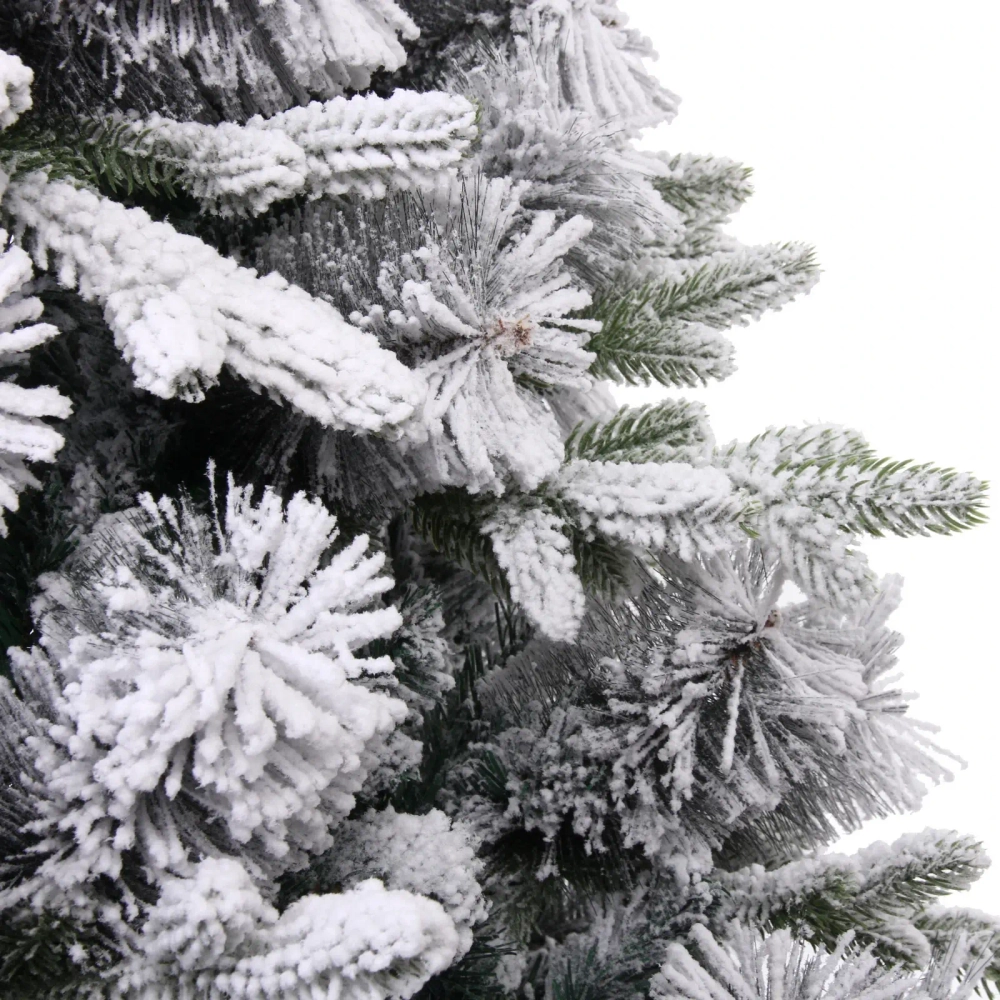 Ёлка «Снежная рапсодия» 180 см, ПВХ+Леска, шишки, белый иней (720 веток)
