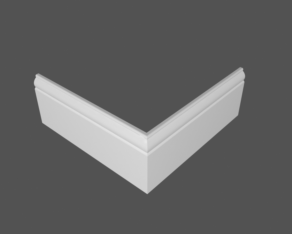 Плинтус напольный под покраску P4.120.16 МДФ Deartio 120x16x2070 мм