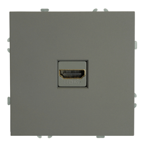 Розетка HDMI 2.0 Type A (механизм), серия Эмили, STEKKER, RST00-5118-10, платиново-серый, soft touch 50170