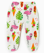 Ползунки детские цвет белый/фламинго, рост 62 см (Тошка)