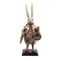 GAEM Фигурка декоративная "Кролик" с часами (LR44x1), L15 W12 H37,5 см, 2в.