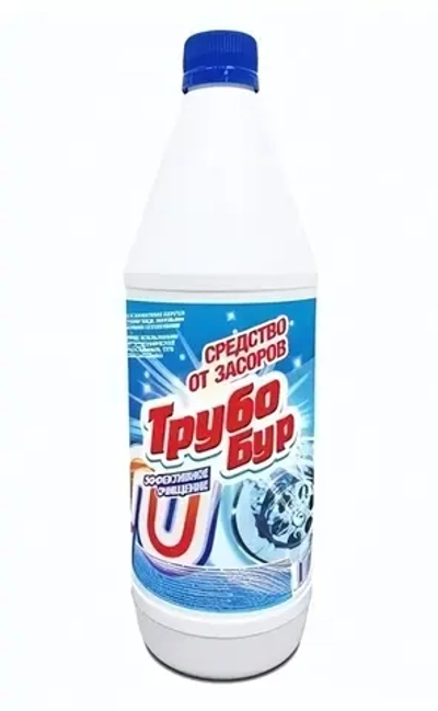 Средство от засоров Трубобур для сильных засоров 1л