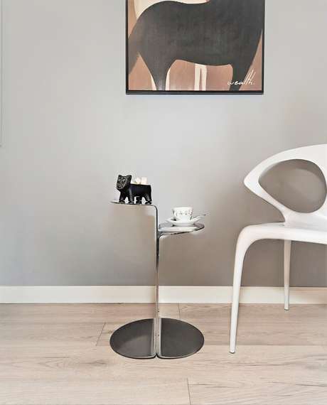 Журнальный столик 4501, полированная сталь