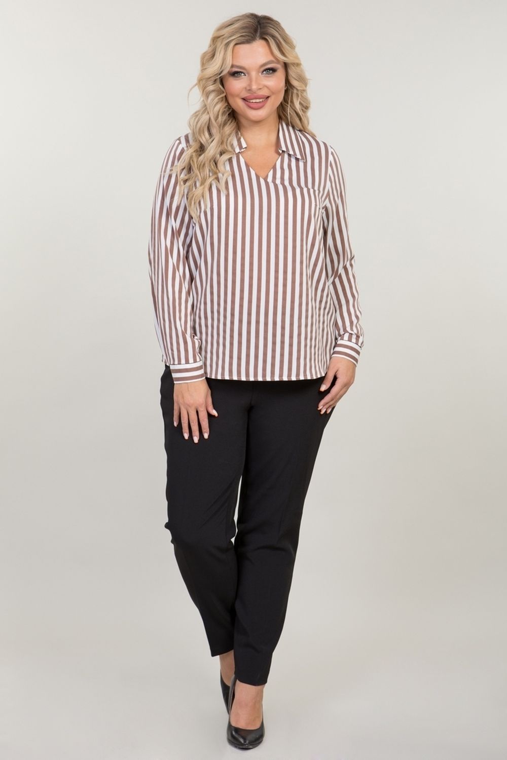 Блузка 1172 синие полоски Novita (Акция)