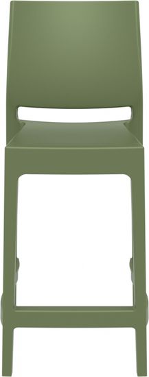 Стул пластиковый полубарный зелены Maya Bar 65