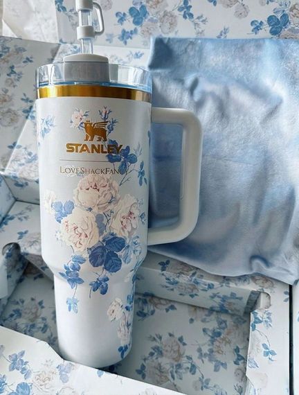 Termos \ Термос Stanley x LoveShackFancy Flowstate Quencher blue 1.18 L