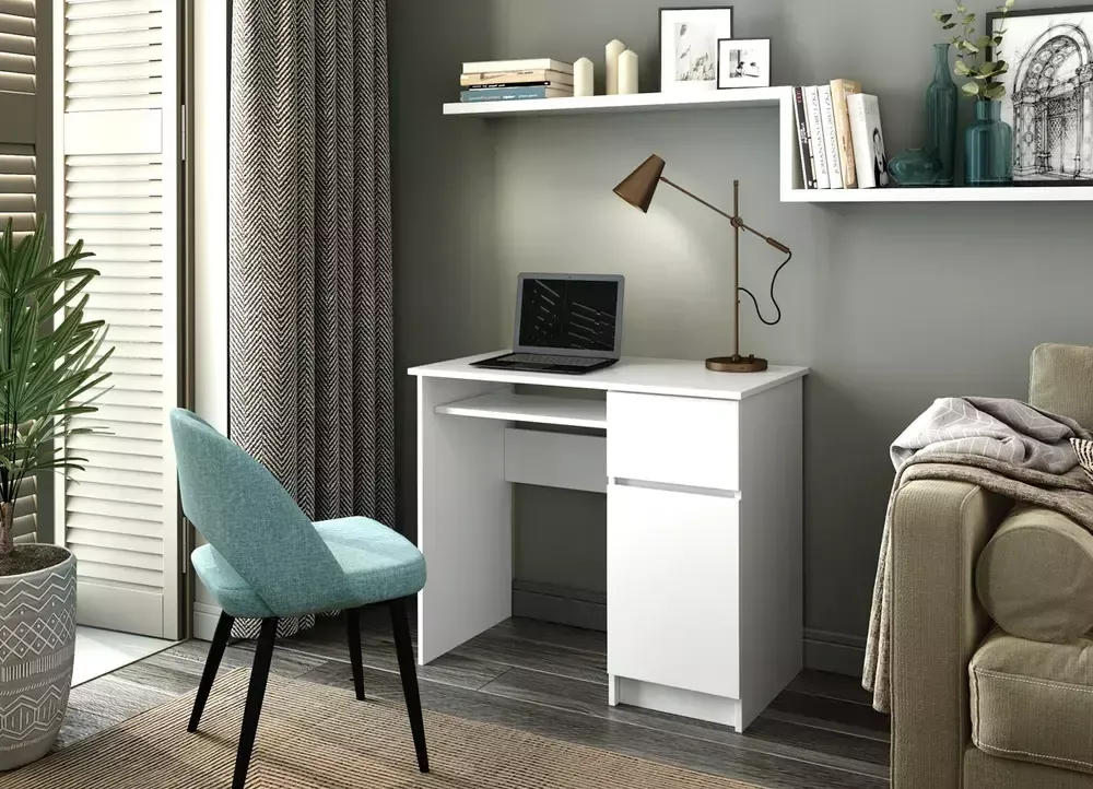 Стол МС Мори МС-1 правый (МП/3) Белый, ДСВ-Мебель