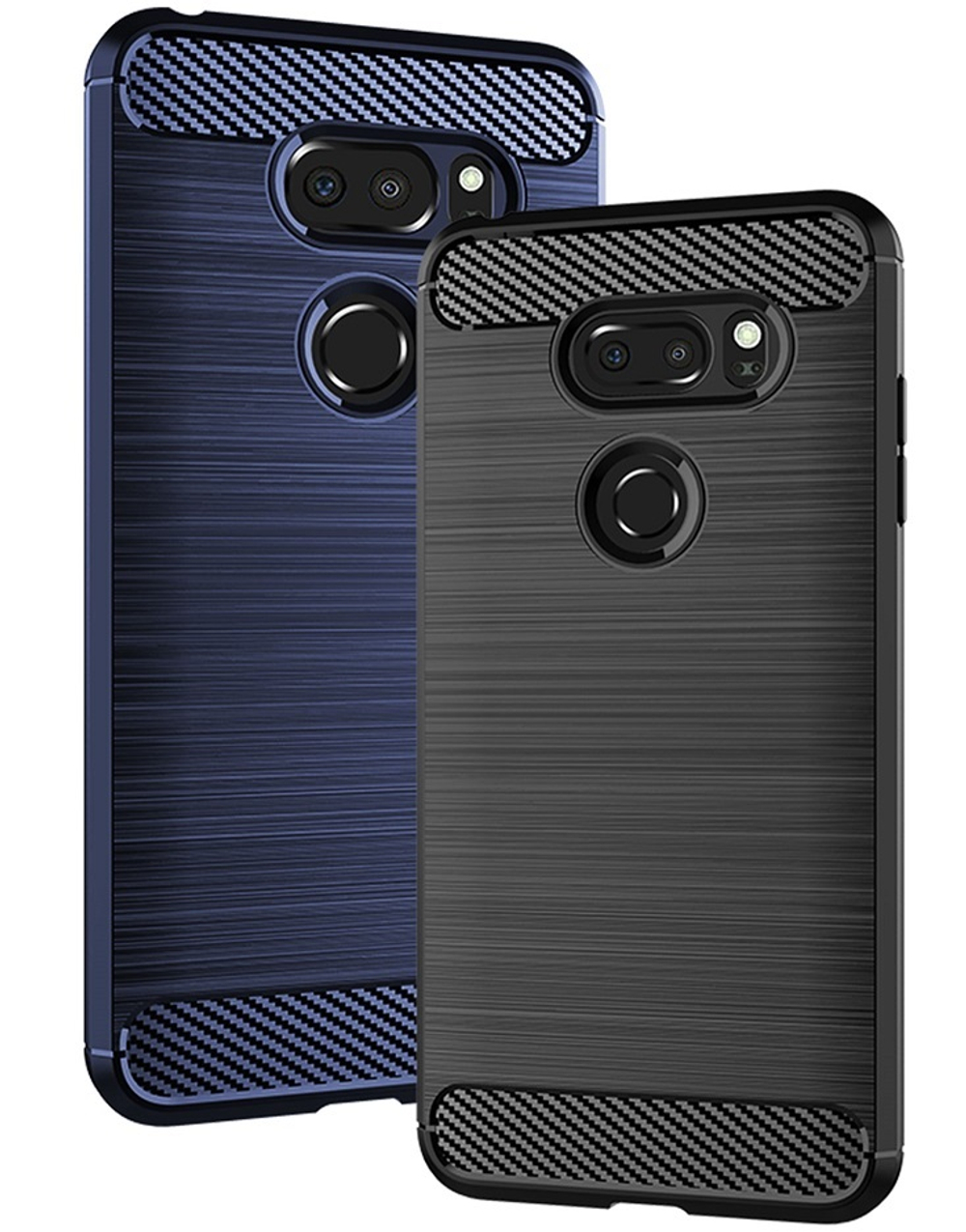 Чехол для LG V30, V30+ цвет Blue (синий), серия Carbon от Caseport