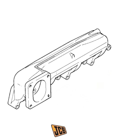 Впускной коллектор двигателя JCB 02/202076, 02/201853, 02-202076, 02-201853, 02202076, 02201853