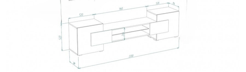 ТВ тумба Фэнтези Кашемир / Графит