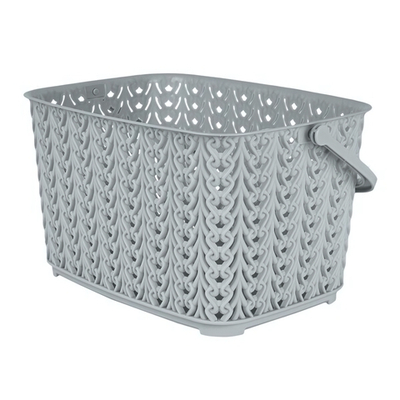 Корзина для хранения Plast Team Melange с ручкой 3л 233х175х126 мм серый шторм