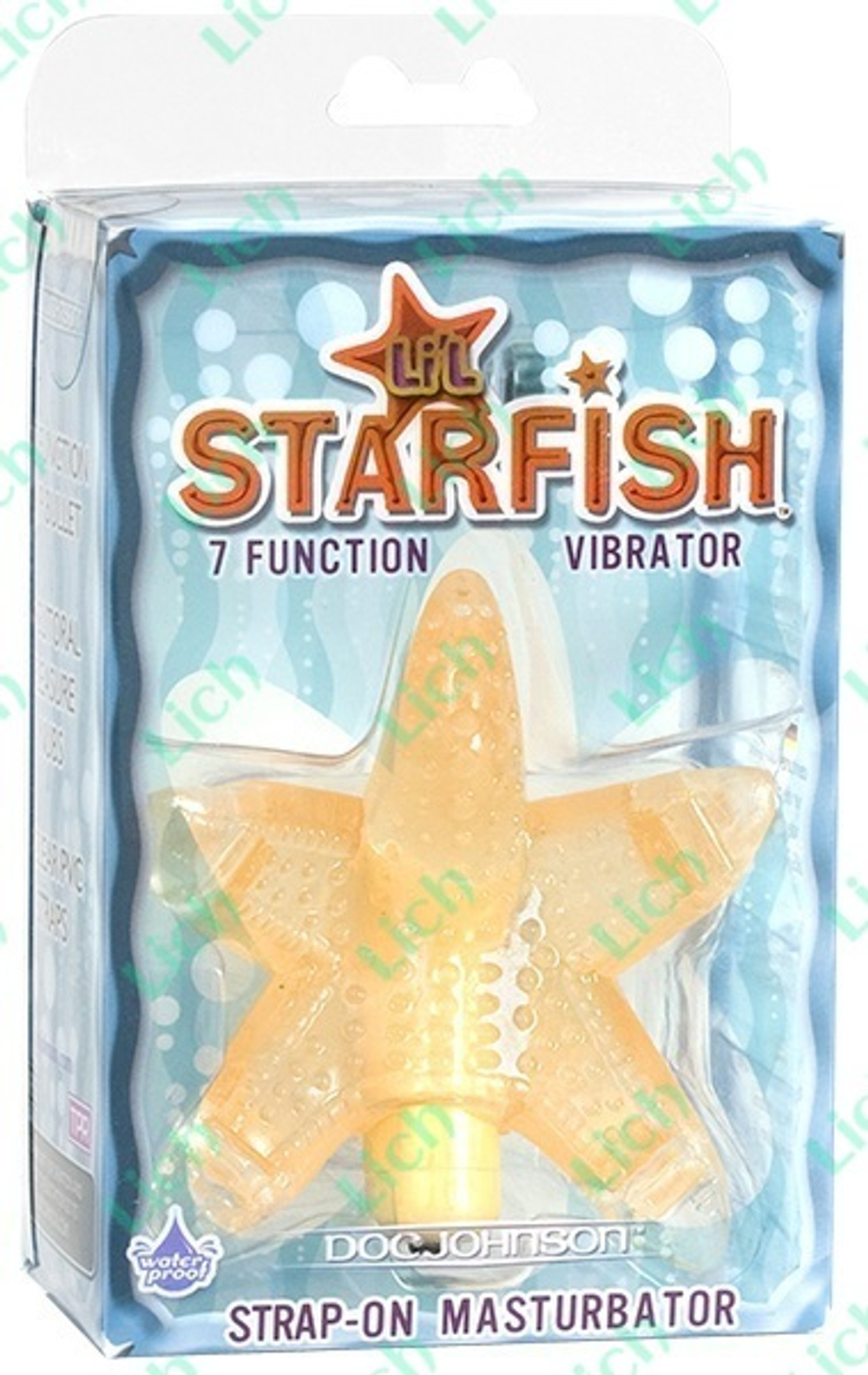 Жёлтый стимулятор клитора в форме звезды LI