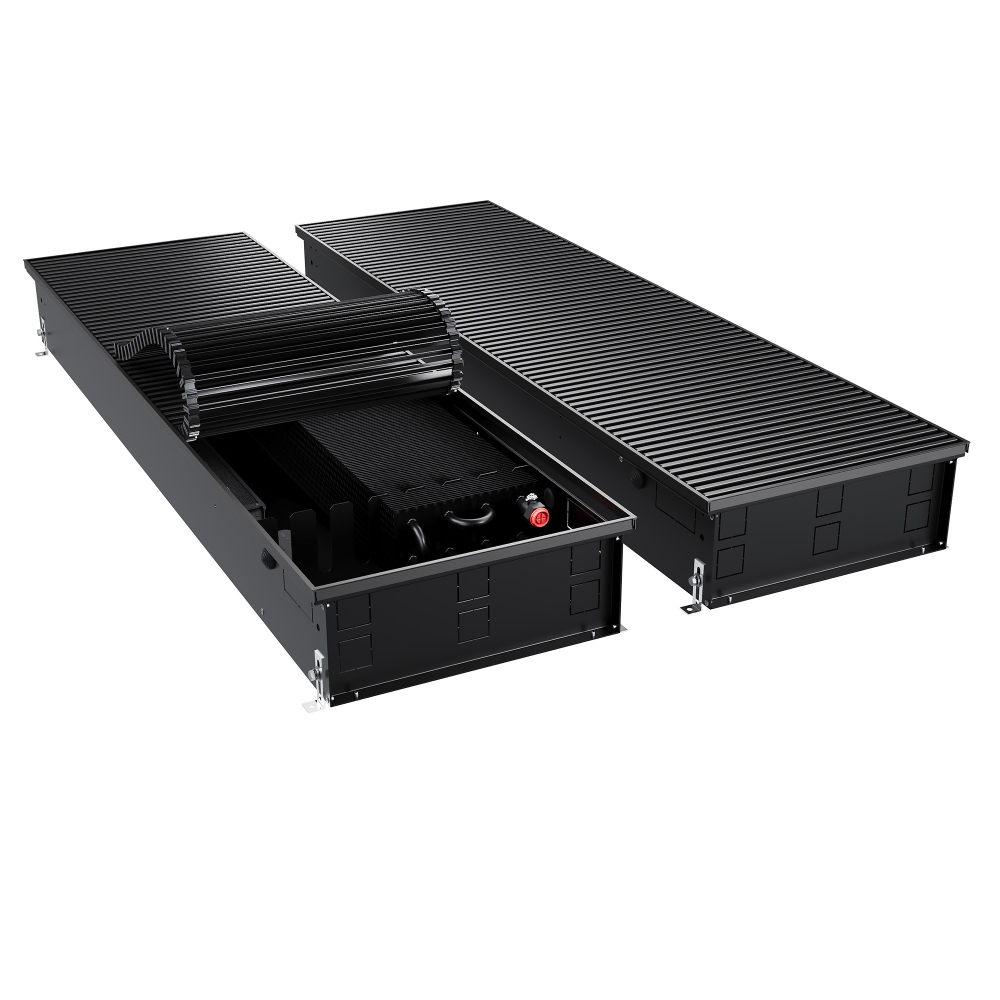 Конвектор внутрипольный Royal Thermo ATRIUM TURBO-150/400/2400-DG-U-BL