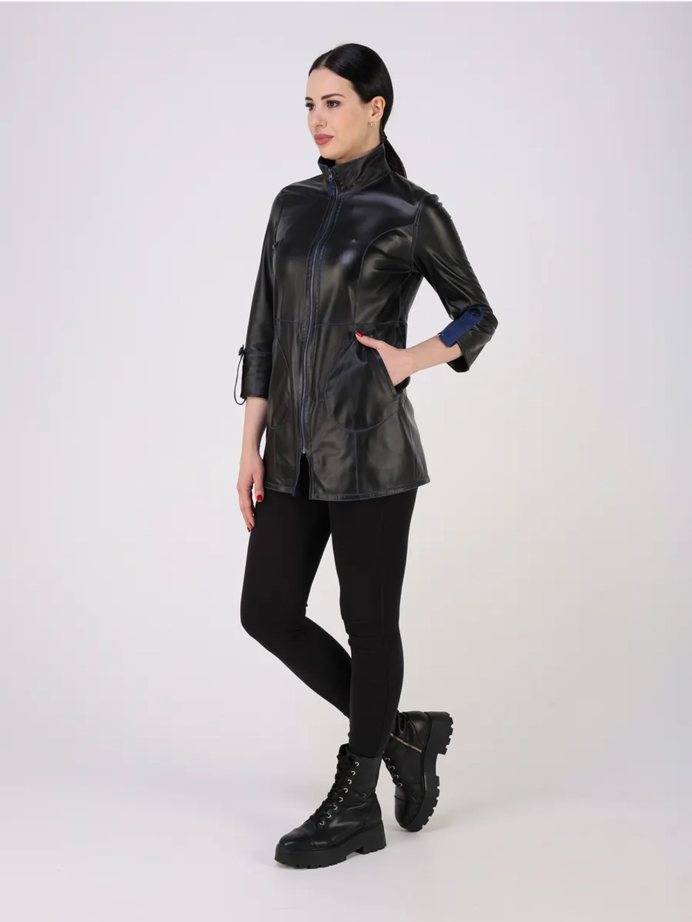 Кожаная куртка демисезонная замшевая двухсторонняя