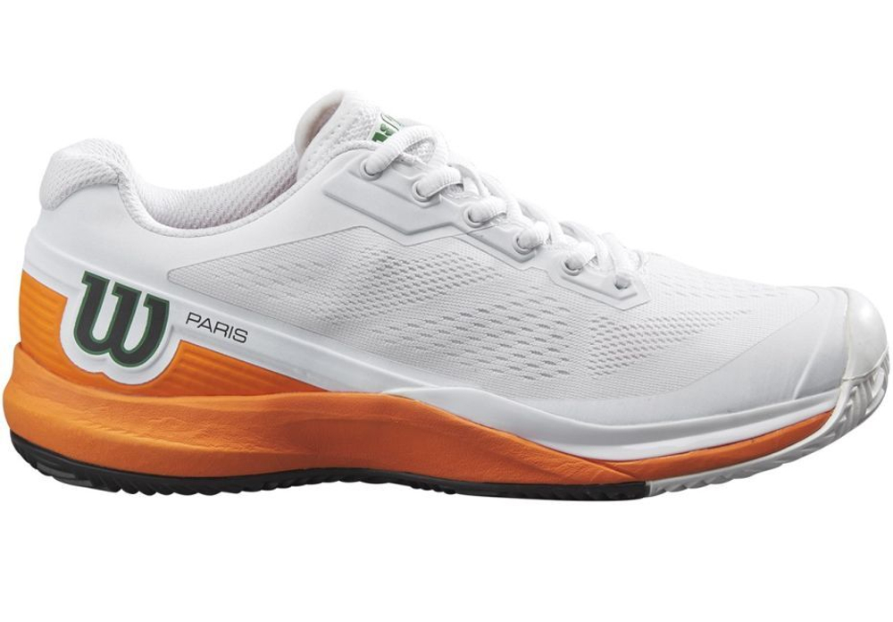 Женские Кроссовки теннисные Wilson Rush Pro 3.5 Paris W - white/orange tiger/black