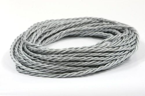 Ретро провод витой Серебристый Шелк Interior Wire Магус ТМ ПВР-СРШ / 2х0,75