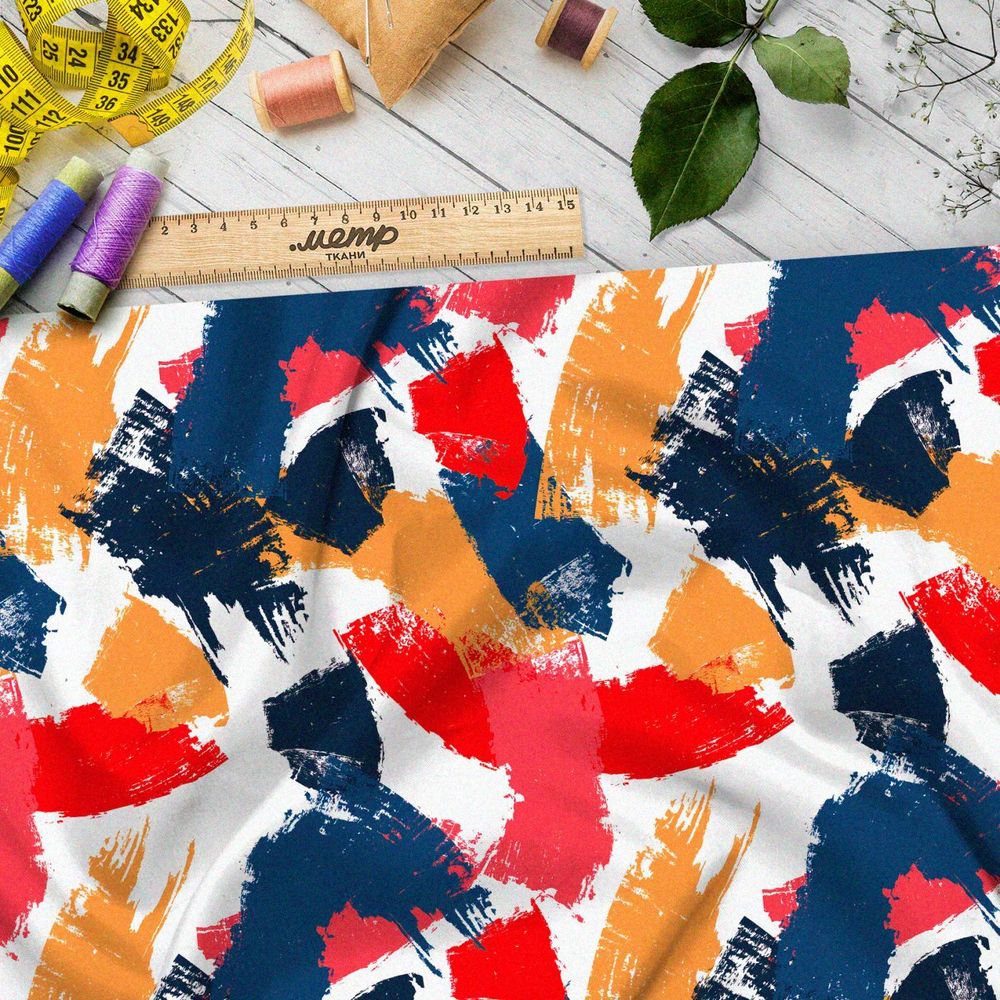 Ткань премиум дюспо волшебные каскады разноцветия