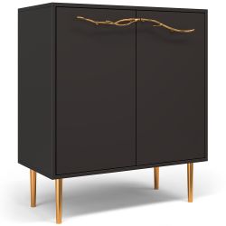 Комод Арт Колор matte Стайл Голд с 2 полками Терпкий коричневый матовый