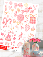 Трансфер переводной - декаль для свечей и гипса десерты 004