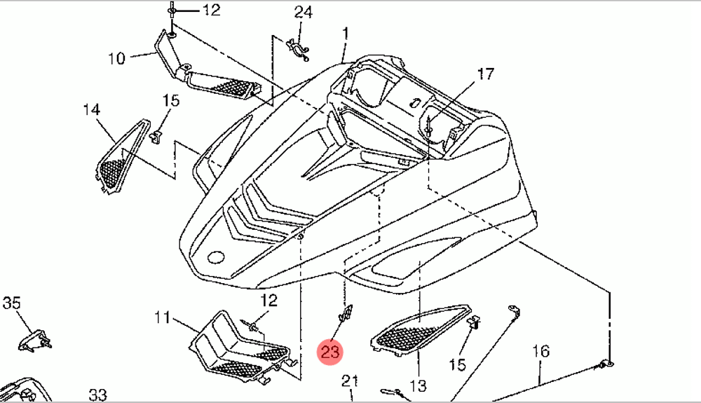 Клипса крепежная 8FA771350000