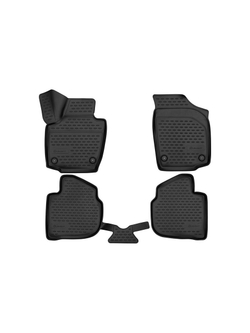 Коврики в салон для VOLKSWAGEN Polo, 2020- , 4шт. (полиуретан) ELEMENT3D02433210K