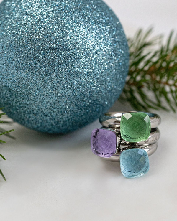 Кольцо Qudo Firenze aquamarine 16 мм 610787/15.9 BL/S размер 16