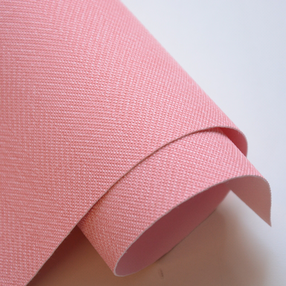 Кожзам переплетный с тиснением "TWEED", светло-розовый