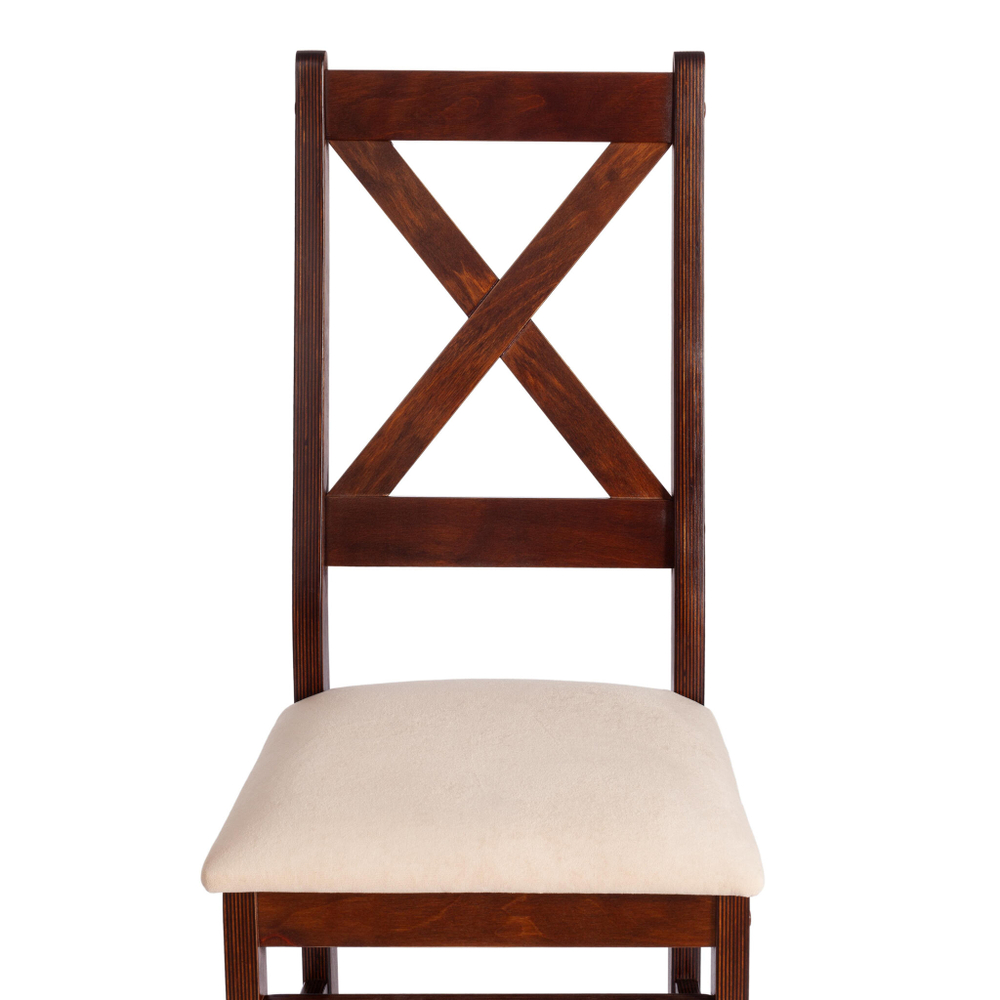 Стул CROSSMAN NEW, Многослойный березовый шпон, 41х40x100 см, cappuchino/велюр бежевый
