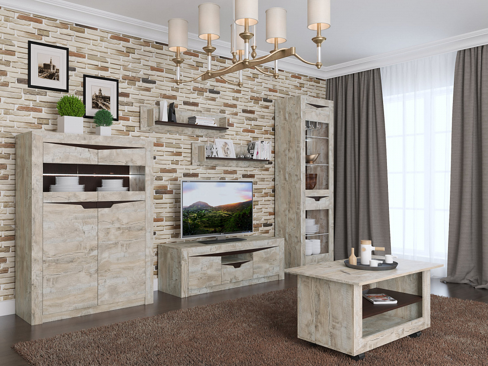 Стол жур Хилтон дуб юкон/гранж