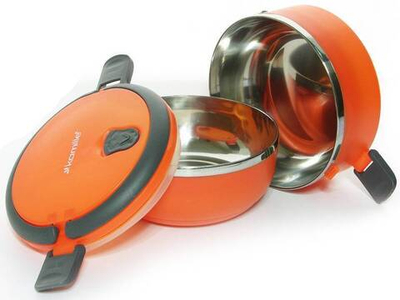 Ланч бокс 1400мл 2 отделения, цвет микс