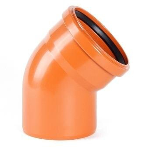 ПВХ Отвод d110 45" кирпич 30102110