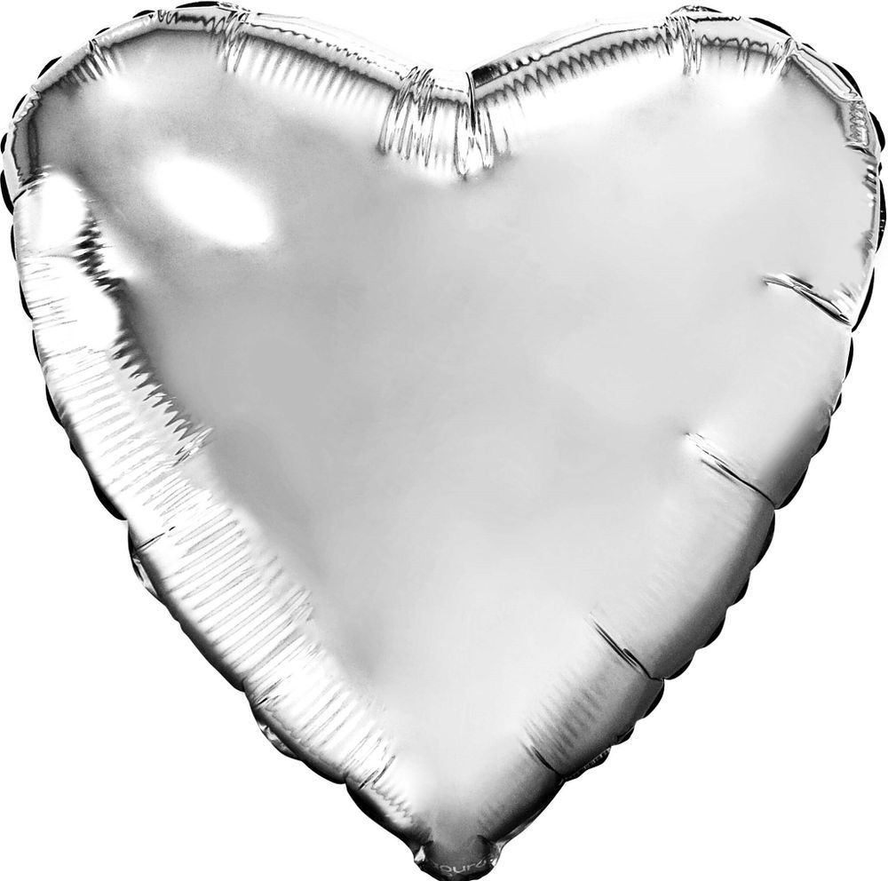 Ag (30&#39;&#39;/76 см) Сердце, Серебро, 1 шт. в уп.