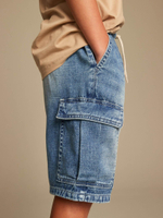 Шорты карго джинсовые для мальчика Next 505-446, Синий